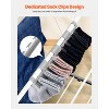 VEVOR Clothes Drying Rack, 2-Tier Foldable Laundry Dryer Rack with Sock Clips & 21 Drying Rods, Metal Height Adjustable Drying Racks, White&Grey - 4 of 4