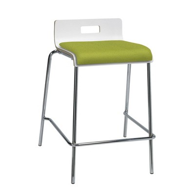 Jive Counter Height Barstool Avocado Fabric Seat White - KFI