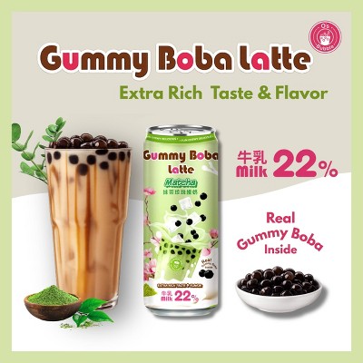 O's Bubble Gummy Boba Latte - Matcha - 16 fl oz