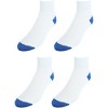 CTM Men's Cotton Blend Ankle Socks (4 Pair Pack) - 4 of 4