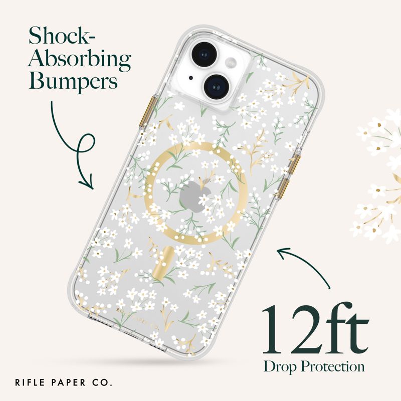 Rifle Paper Co. Apple iPhone 15 Plus MagSafe Compatible Floral Case, 2 of 8