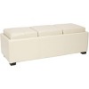 Harrison Triple Tray Ottoman - HUD8235 - Flat Cream - Safavieh Couture - 2 of 4
