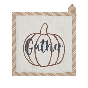 Bountifall Pumpkin Gather Trivet Set of 3 8x8 - 1 of 4