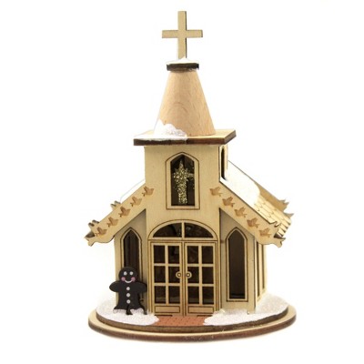 Ginger Cottages 4.75" Nativity Chapel Ornament Cross  -  Tree Ornaments