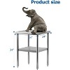 Two-Tier NSF-Certified Stainless Steel Work Table with Adjustable Undershelf - 18-Gauge 430 Stainless Steel, 500 lb Capacity, for Commercial/Home Use - 2 of 4