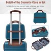 4 Piece ABS Luggage Set with Spinner Wheels TSA Lock and Travel Cosmetic Case Lightweight for Vacation - Cuddlewood - 3 of 4