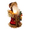 Kurt Adler 10-Inch 10-Light Burgundy and Brown Santa Treetop - 2 of 4