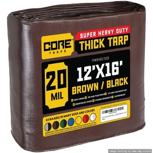 Core Tarps Heavy Duty 20 Mil Tarp Cover, UV Resistant, Rip Proof for Roof, Camping, Patio, Pool, Boat - 1 of 4