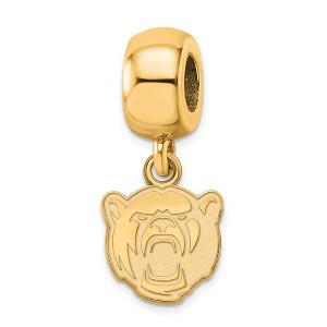 Black Bow Jewelry 14k Yellow Gold Plated Sterling Silver Baylor Bears NCAA Bead Charm - 1 of 4