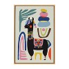 Kate and Laurel Sylvie Llama Mesatawe Framed Canvas by Rachel Lee of My Dream Wall - 2 of 4
