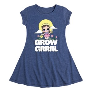 Girls' - LOL Surprise! - Grow Grrrl Fit & Flair Cap Sleeve Dress - 1 of 3