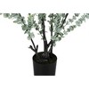 Monarch Specialties Artificial Plant 44 inch Tall Eucalyptus Tree Indoor Faux Fake Floor Greenery Potted Real Touch Decorative Green Leaves Black Pot - 3 of 4