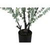 Monarch Specialties Artificial Plant 44 inch Tall Eucalyptus Tree Indoor Faux Fake Floor Greenery Potted Real Touch Decorative Green Leaves Black Pot - image 3 of 4