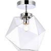 Elegant Lighting Lawrence 1 light chrome and clear glass flush mount - 3 of 4
