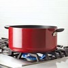 Farberware Reliance 10qt Aluminum Nonstick Wide Stock Pot Red : Target