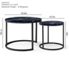 ALEXOUN Nesting Coffee Table Set of 2 - Easy to Use Round End Tables with Sturdy Metal Frame for Living Room, Bedroom & Apartment - 3 of 4