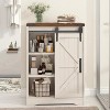 Dcolora Bathroom Storage Cabinet, Bathroom Cabinet with 4 Drawers and Sliding Door - 3 of 4