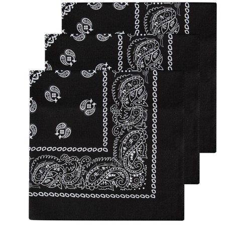 Levi s 3 Piece Classic Paisley Bandana Set Black Dry Clean