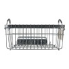 LunaLulinlk Metal Dish Rack with Caddy, Antique Gray - 4 of 4