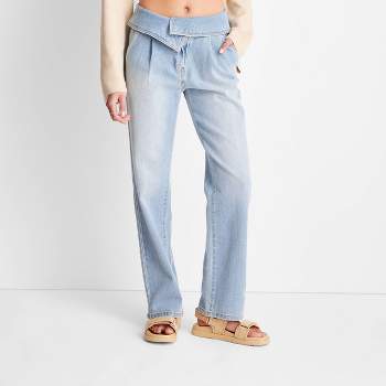 Women's Cargo Patchwork Straight Pant - Future Collective™ With Reese  Blutstein Blue Denim 14 : Target