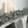 72"L Sullivans Artificial Frosted Pine Pinecone Christmas Garland, Green-White, Indoor Christmas Decor - 3 of 3
