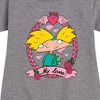 - Hey Arnold! - Valentine's My Love Graphic Short Sleeve Fleece Dress - 2 of 4