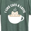 Women's - Instant Message - I Like Cats A Latte Short Sleeve Graphic T-Shirt - 2 of 4