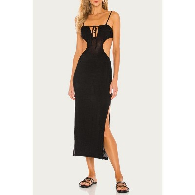 Women's RUCHED CUTOUT MAXI COVER UP - WE WORE WHAT