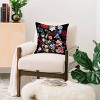 16"x16" Burcu Korkmazyurek Midnight Garden Square Throw Pillow Black - Deny Designs: Abstract Design, Removable Cover, Indoor Use - 4 of 4