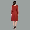 24seven Comfort Apparel Womens Long Sleeve Midi Length Fit N Flare Pocket Dress - 2 of 4