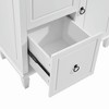 Resenkos Retro Multi-Functional Storage Cabinet with Adjustable Shelves, 3 Drawers, and 3 Enclosed Compartments, White - 3 of 4