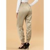 INSPIRE CHIC Women's Drawstring Elastic Waist Ankle Length Satin Joggers Pants with Pocket - 4 of 4