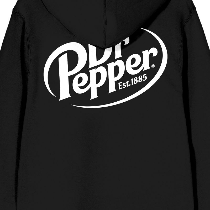 Dr. Pepper Logo Men's Black Zip-Up Hoodie, 4 of 5