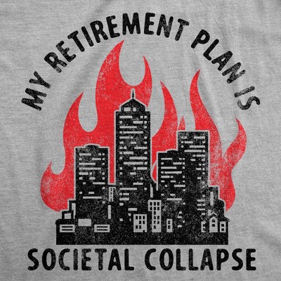 Мужские футболки Crazy Dog T-Shirts, Inc. Mens Funny T Shirts My Retirement Plan Is Societal Collapse Sarcastic Graphic Novelty Tee for Men - Crazy Dog Men's T Shirt Gift For Grandpa Light L — фото 2