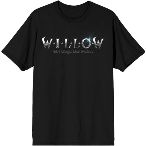 Willow on Disney+ Main Title Logo Men's Black Crew Neck Short Sleeve Tee - image 1 of 3