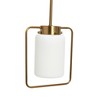 Storied Home Ezra - Metal and Frosted Glass Convertible Flush Mount/Pendant Ceiling Light - 4 of 4