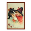 Trademark Fine Art -Vintage Apple Collection 'Little Witch And Halloween Kitty' Canvas Art - 2 of 3