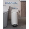 13 Gal and 2.6 Gal Trash Can Combo Set, Kitchen Trash Can and Bathroom Trash Bin with Lid, Step-On Rustproof Garbage Bin with Inner Bucket - 3 of 4