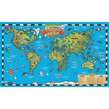 POPAR Kid's World Map Interactive Wall Chart with Free App