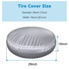 Akefit Silver Tire Covers 4-Pack Waterproof Dustproof UV Protection 29 In Dia - 2 of 4