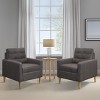 NicBex 1pc Accent Chair Tufted Back Lounge Chair Reading Chair Comfy Chair Arm Chair for Living Room, Gray - 3 of 4