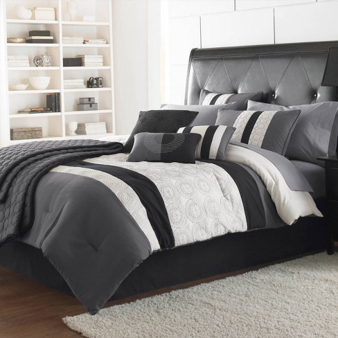 7 Piece Murell-Plum King Riverbrook Home Comforter Set 