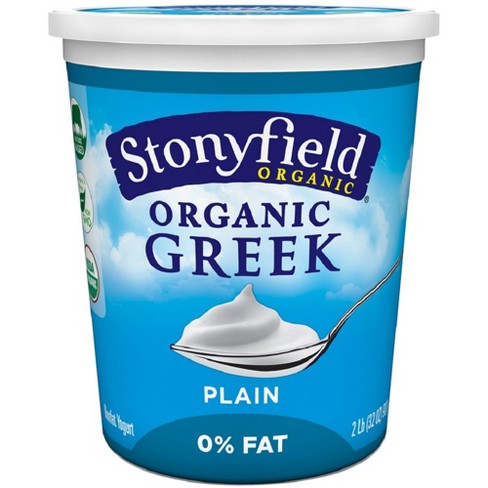 Stonyfield Organic Greek Fat Free Plain Yogurt - 32oz : Target