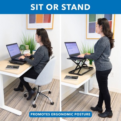 Adjustable Black Steel Standing Keyboard and Mouse Platform