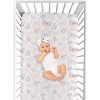 Sweet Jojo Designs Girl Baby Fitted Crib Sheet Butterfly Pink Purple White - 4 of 4