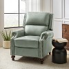 Elisabete Modern Wingback Genuine Leather Recliner with Vintage Nail Head Trim for Living Room and Bedroom  | ARTFUL LIVING DESIGN - 2 of 4