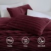 3 Pcs Cozy Plush Bedding Comforter Set, Premium Flannel Super Soft Ribbed Blanket, All Season Fluffy Cozy Lightweight Bed Set with Matching Shams - 3 of 4