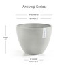 Ecopots Antwerp Durable Modern Round Indoor/Outdoor Recycled-Based Composite Flower Pot Planter - 2 of 4