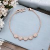 Slickblue Women’s 0.8ct CZ Pave Disc Bracelet, Rose Goldtone/Gold/Silver, 7" Chain + 0.5" Extender, Lobster Clasp - 2 of 2