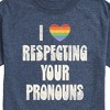 Men's - Instant Message - I Love Respecting Your Pronouns Short Sleeve Graphic T-Shirt - 2 of 4